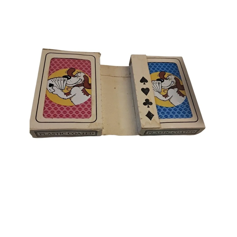 Custom Playing Cards Dogs Paw‎ Prints Poker Dual Decks Plastic Coated New Sealed